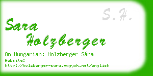 sara holzberger business card